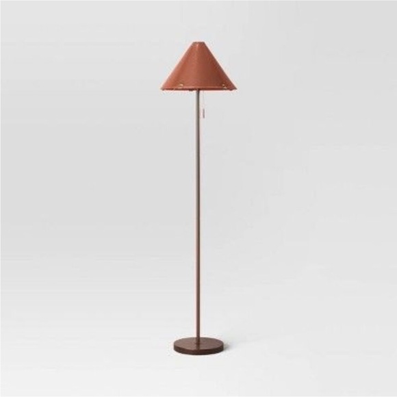 Threshold Other - NEW! Threshold - Floor Lamp with Brown Leather Shade, Oil Rubbed, 60”